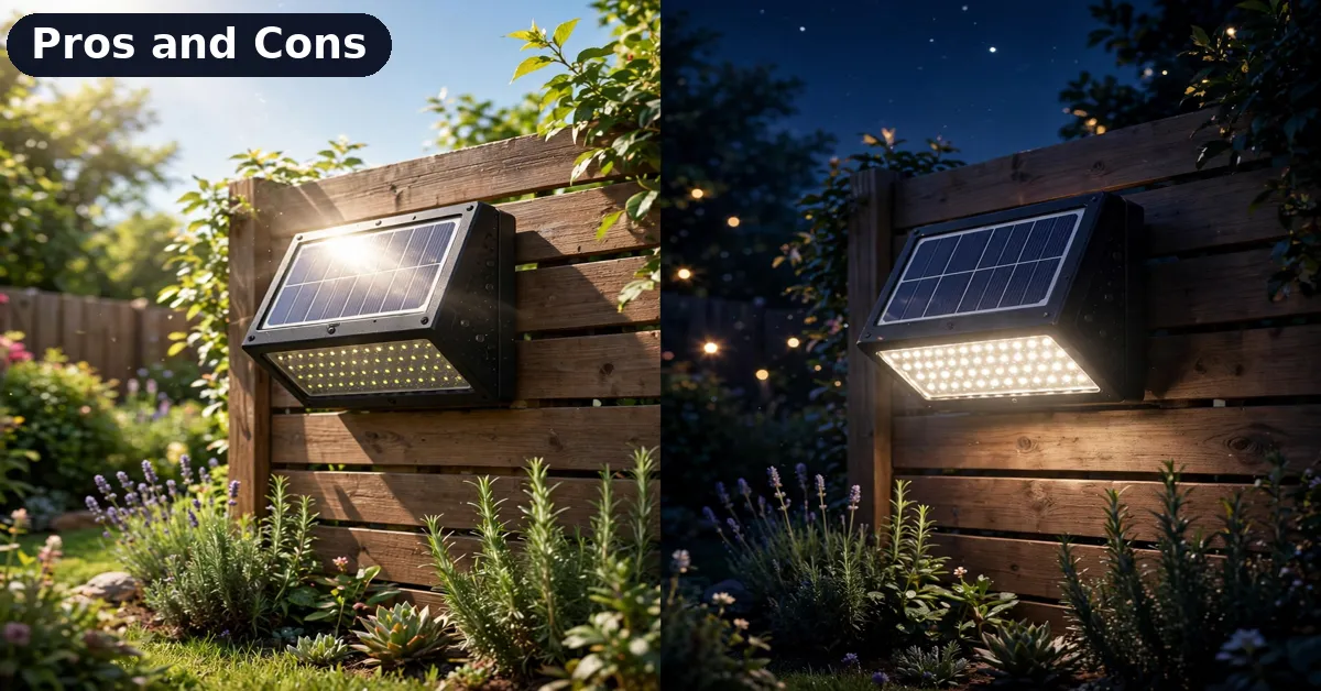 100 LED Solar Garden Light Pros and Cons 100 LED solar garden light charging by day and glowing at night