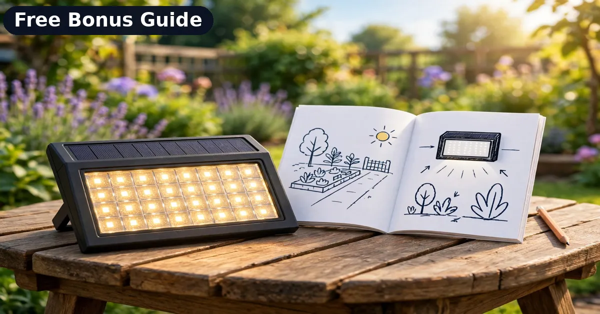 100 LED Solar Light Bonus Guide 100 LED solar light with the free placement and care bonus guide