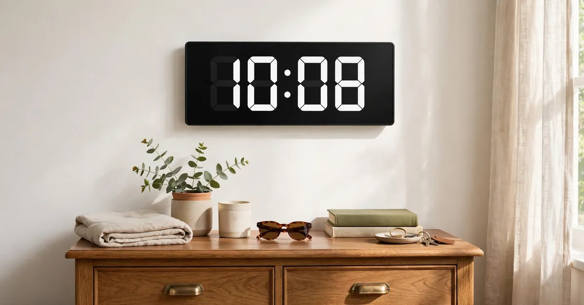 WallarGe atomic clock final verdict - self-setting atomic wall clock with large digits and outdoor temperature