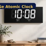 WallarGe Atomic Clock Review: The Self-Setting Atomic Wall Clock That Is Always Right? (Honest 4.3/5) WallarGe Atomic Clock review - atomic wall clock with indoor and outdoor temperature on a living room wall