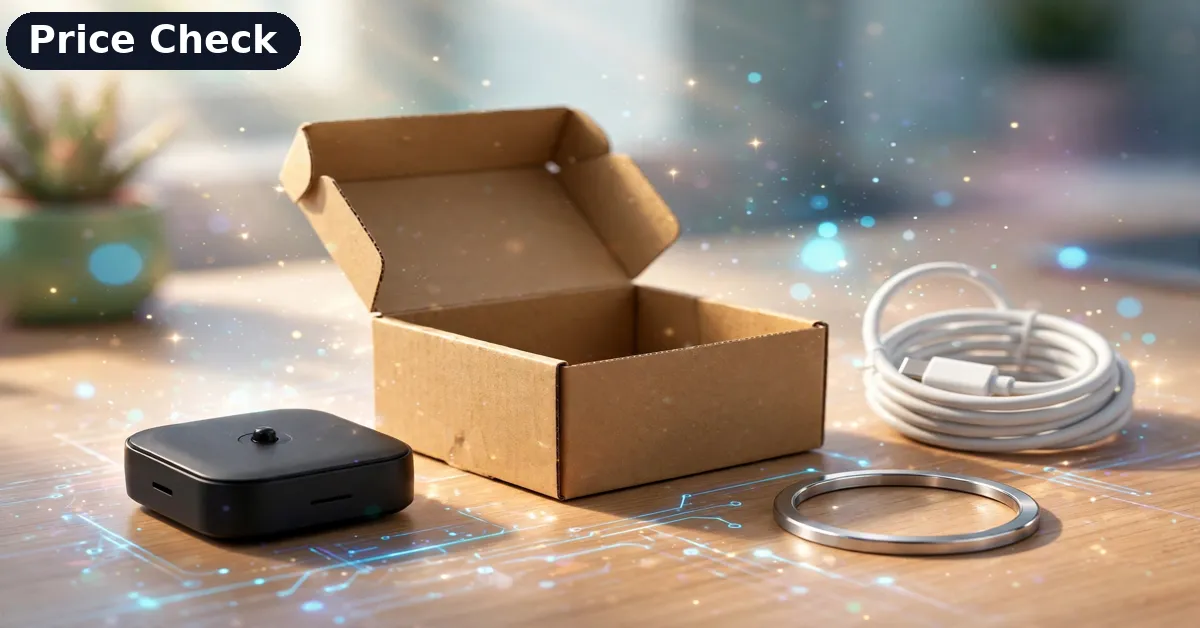 FoCase Rec CR1 ai voice recorder beside its delivery box for this price and value review