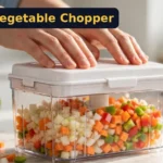 Fullstar Vegetable Chopper Review: Viral 4-in-1 Dicer Put to the Test (2026) Fullstar vegetable chopper review - press-lid chopper dicing onion carrot and peppers