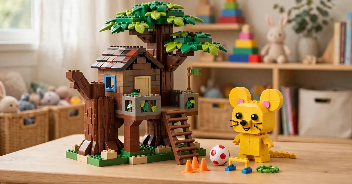 LEGO Pokémon sets Training House with Pikachu brick treehouse playset