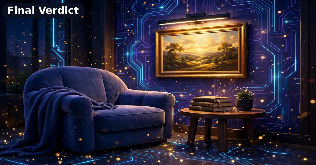 seediq Picture Light Verdict A reading corner lit by the seediq rechargeable picture light at the end of this review
