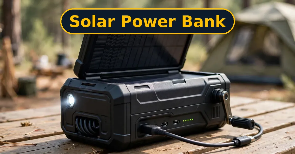 RSCROLA solar power bank review — rugged solar charger with hand crank RSCROLA solar power bank review — rugged solar charger with hand crank