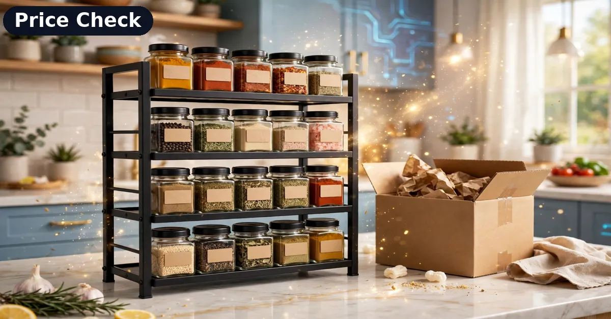 SucceBuy Kit Price and Delivery SucceBuy spice rack organizer with jars delivered from a US warehouse for this review