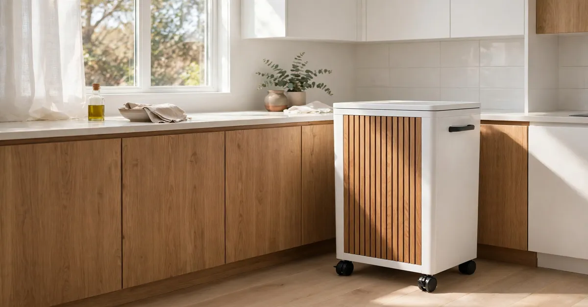 UFORU Kitchen Bin in a Modern Kitchen UFORU kitchen bin in a modern kitchen corner